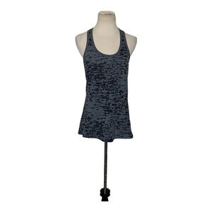 Splatter burnout gray racer back tank top size M